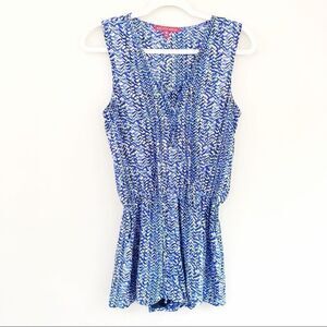 Saks Fifth Avenue‎ Blue and White Patterned Romper